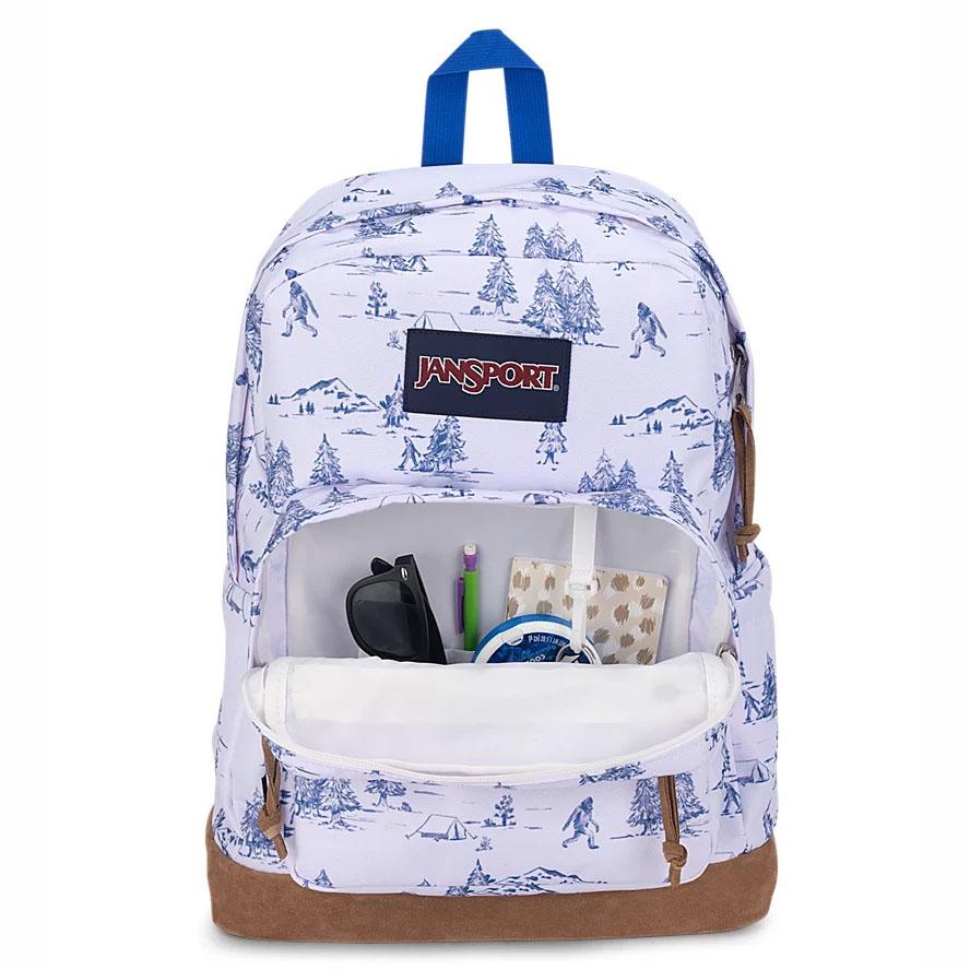 Sac à Dos Scolaire JanSport Right Pack Blanche Bleu | XED-86136807